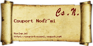 Csuport Noémi névjegykártya